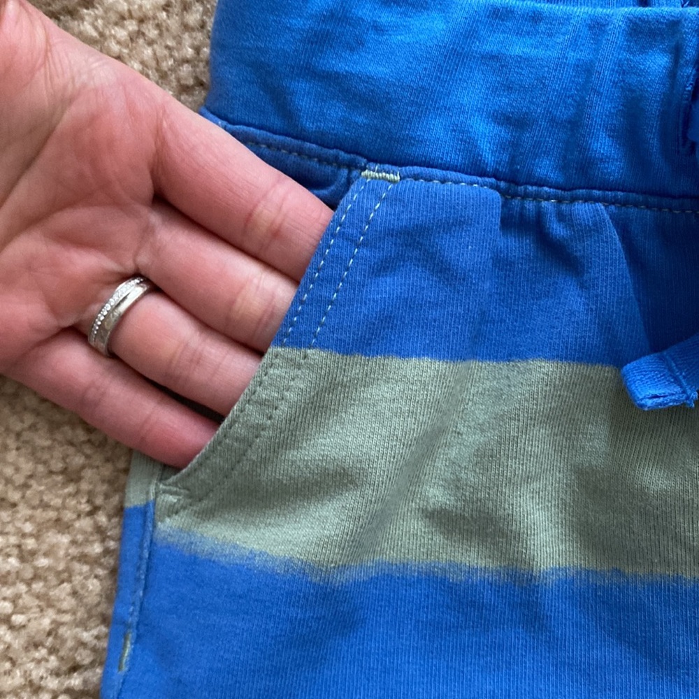 Elastic Drawstring Striped Shorts - Tea - Picture 4 of 7